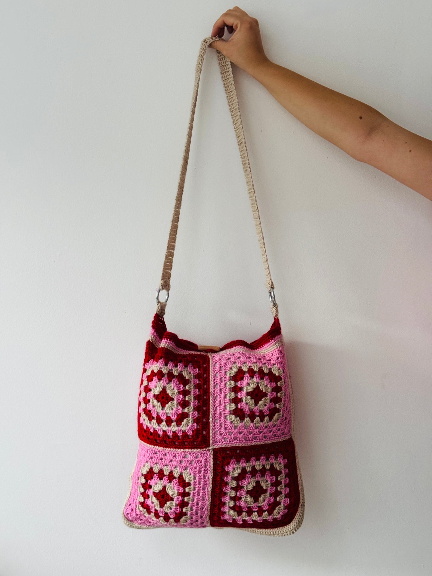 Bolso fucsia&rojo